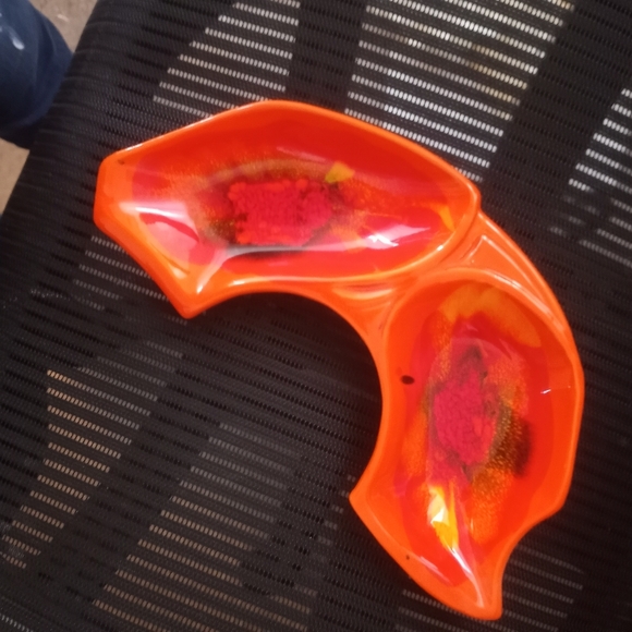 Vintage California Originals Chip n Dip tray Red and Orange - Picture 11 of 11